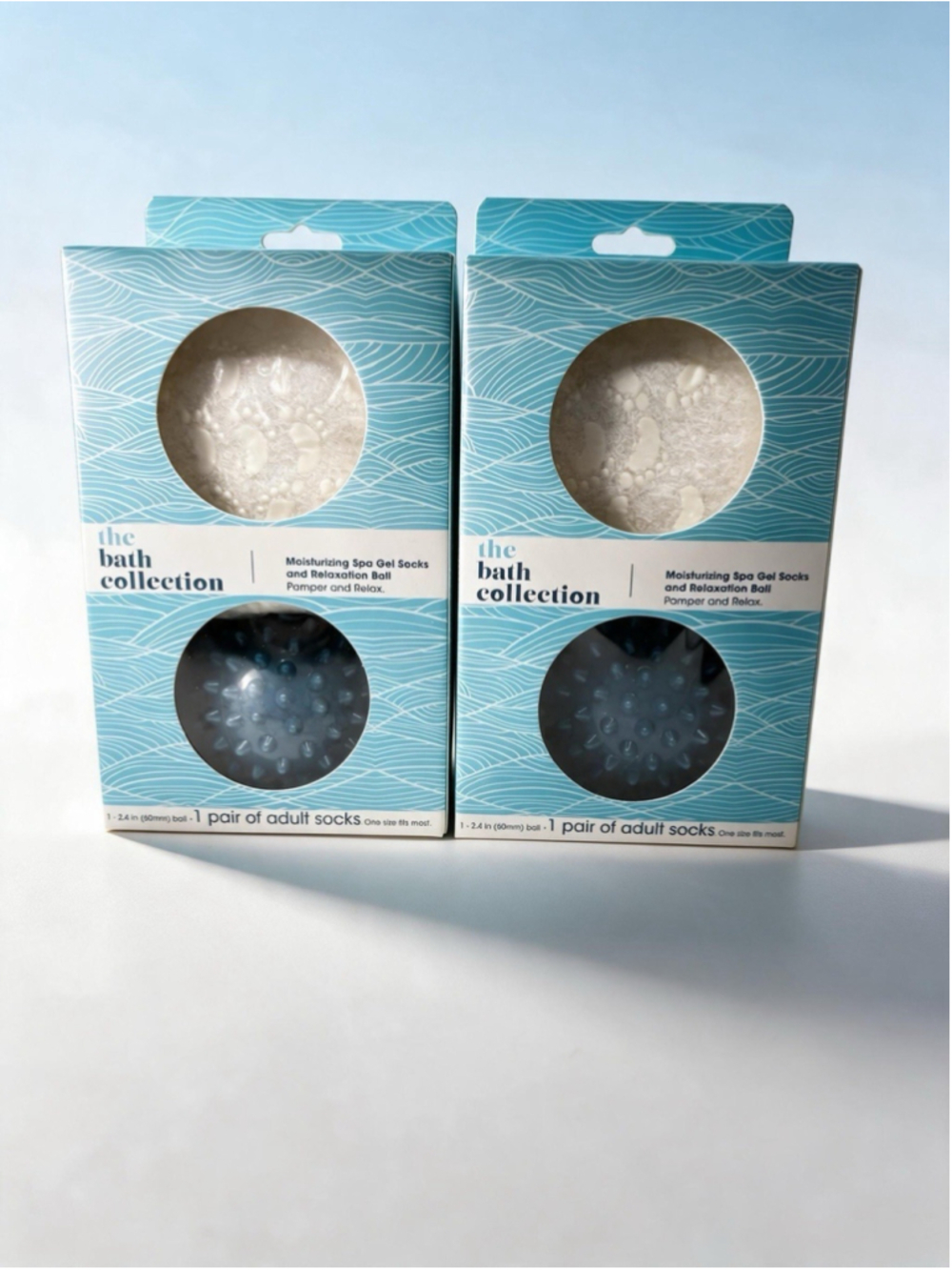 The Bath Collection Spa Gel Socks Relaxation Ball Set Lot of 2 New Adult